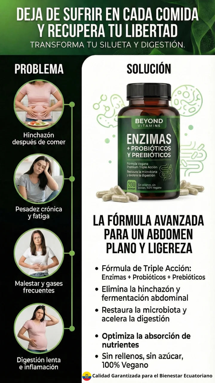 Enzimas + Probióticos y Prebióticos
